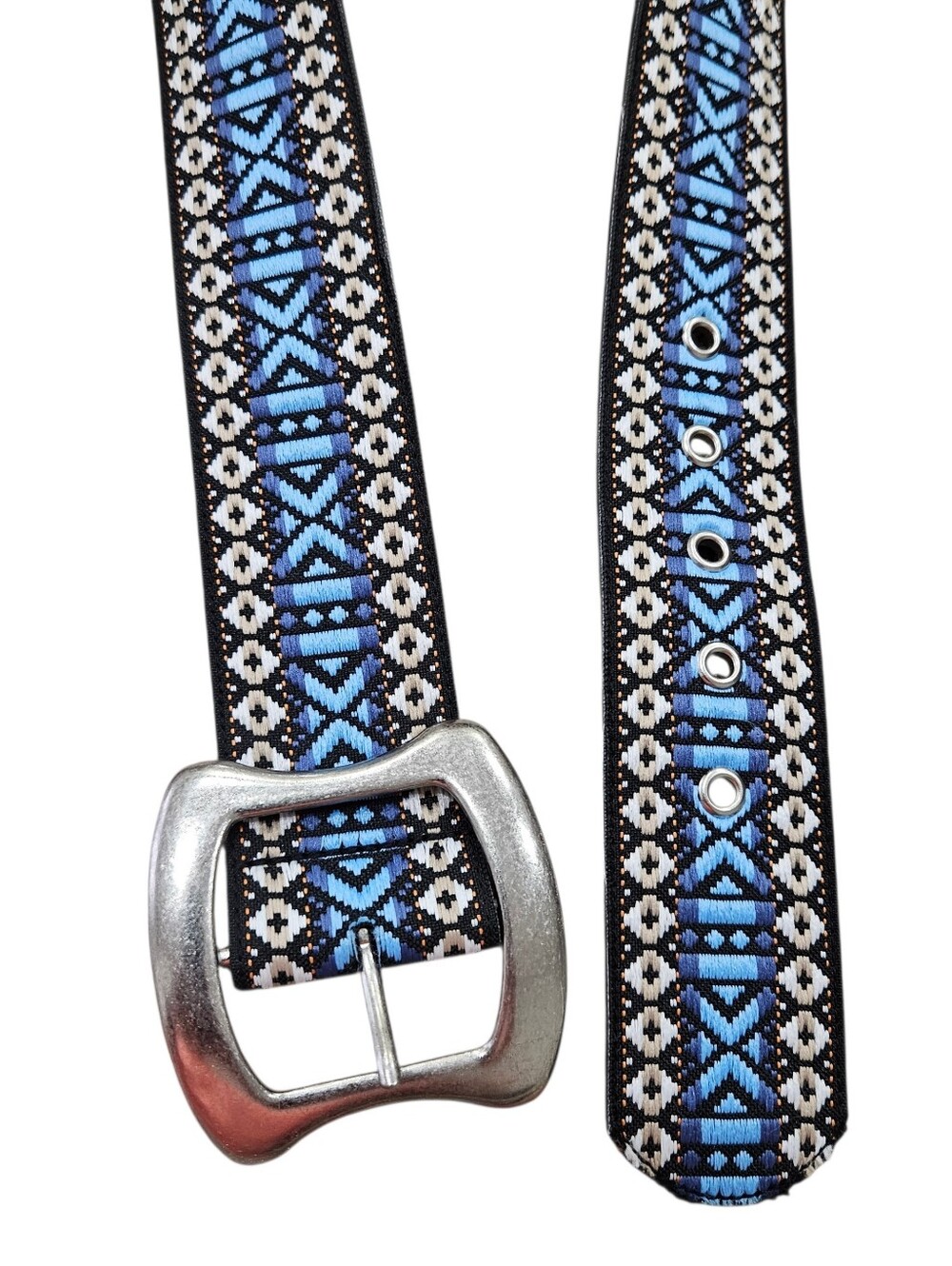 VTG Guitar Strap Belt Embroidered Woven Boho Hippie 80s Rock Band Taiwan Sz M/L